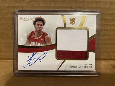 2019 Panini Immaculate Collection Romeo Langford Rookie RC Patch Auto RPA 88/99! - Image 1 of 3