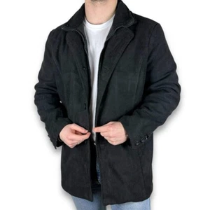 Vintage Chaps Peacoat Overcoat, Black, Large (CB231) - Picture 1 of 8