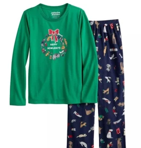 Girls Size 6/6x Jammies for your Families Happy Howlidays green/blue dog pj NWT - Picture 1 of 9