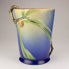 Roseville Vintage Pottery Pine Cone Vase, Shape 706-8, Blue