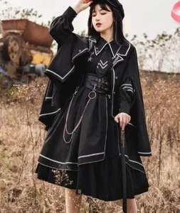 2024 Fashion New Military Lolita Dress Black Girls Spring - Picture 1 of 9