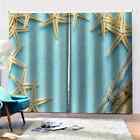 Beautiful Starfish Decorative Frame Printing 3D Blockout Curtains Fabric Window