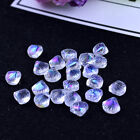 20 Glass Shell Beads 10Mm X 8Mm Ab Rainbow Pendant Charm Jewellery Making