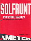 Ametek Solfrunt Pressude Gauges for Process Industries catalog folder 1970
