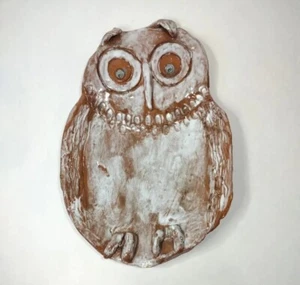 Owl Sculpture Dish Signed Art Pottery by GINA - Picture 1 of 20