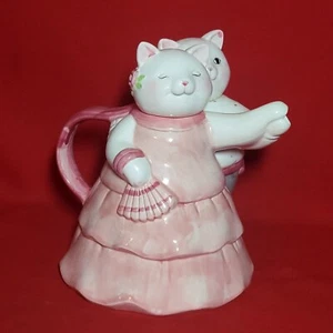 Vintage Applause Dancing Cat Teapot Ceramic - Picture 1 of 14