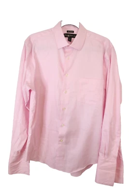 Pronto Uomo Button Up Pink Top 16 34/35 Cotton (23) - Image 1 of 4