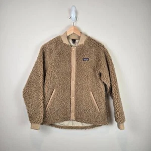 Patagonia Retro-X Bomber Jacket Size XL/14 Grayling Brown Snaps Pockets Coat - Picture 1 of 4
