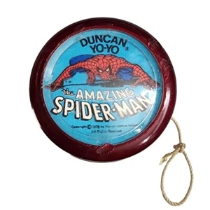 Rare Vintage Duncan The Amazing Spiderman Magic Motion Yoyo 1978 Red Clear  - Picture 1 of 7