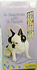 Puppies and Kittens Valentine's Day 16 Cards and Collectible Pencils - Picture 1 of 2