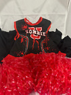 Morris Zombie U Child Undead Cheerleader Costume with Pom Poms Preowned MED/LRG