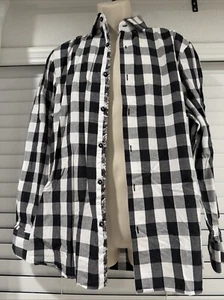 Banana Lemon Men's Classic Fit Shirt Size  Large Black/White Checkered - Picture 1 of 8