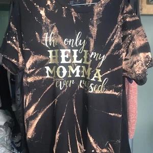 Tye Dye ( Only Hell My Momma Ever Raised) Womens tshirt Sz Large - Picture 1 of 4