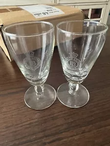 2 X Plymouth Breweries Antique Rummer / Beer Glasses - Picture 1 of 5