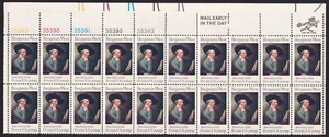 Scott #1553 Benjamin West Painter Plate Block of 20 Stamps - MNH - Picture 1 of 1