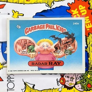 TOPPS 1986 Garbage Pail Kids 6th Series Radar Ray Card 240a - Picture 1 of 3