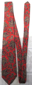 Robert Talbott Herren Seidenkrawatte 58” x 3,25” Paisley rot-bedruckt Italien-USA- - Bild 1 von 10