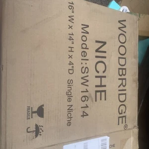 WOODBRIDGE Sapone Shampoo Pronto per Piastrelle Nicchia Singola 16""x14"", SW1614 Nero - Foto 1 di 8
