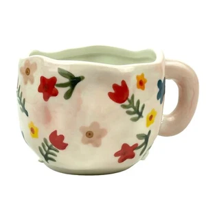 Koytin kleine Blumen Blumen Blumenmuster Kaffee Latte Teetasse rosa Neu mit Etikett Neu 10 Unzen/300 ml - Bild 1 von 10