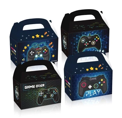 Gaming Party Food Boxes Birthday Celebration Boy Loot Playstation Xbox 2 Designs - Image 1 of 4