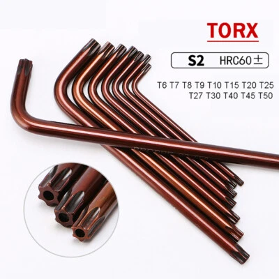 Short Long Star Torx Allen Key Security Wrench Ball End Metric Spanner T6 to T50 - Image 1 of 4