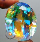 Natural Rainbow Color 50.00 Ct Oval Cut Brazilian Topaz Mystic Loose Gemstone