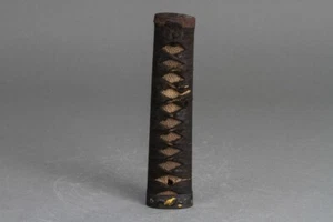 Antique Japanese Sword Fitting Tsuka Kinko Inlay Metalwork Samurai Katana Japan - Picture 1 of 10
