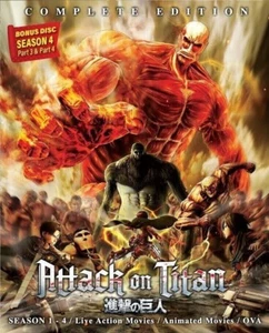 Attack On Titan Complete Edition Season 1-4 Anime DVD [English Dubbed] - Picture 1 of 2