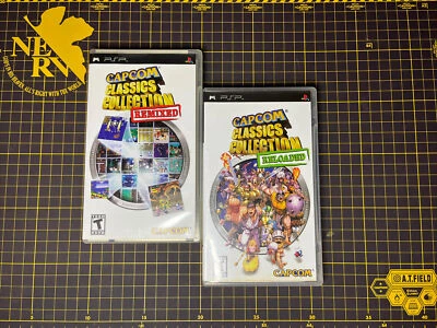 Lot Of 2 Capcom Classics Collection Reloaded + Remixed Sony PSP Complete *Clean - Image 1 of 4
