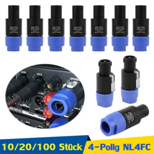 10/20/100x Speakon Lautsprecher Speaker Kabel Stecker Boxen Stecker 4Polig NL4FC - Bild 1 von 16