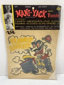 ORIGINAL 1963 MANI-YACK IRON-ON TRANSFER - Stanley Steamer, NOS NUTTY MAD RAT FI - Picture 1 of 2