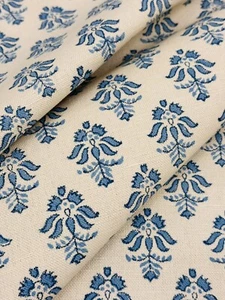 Tessuto stampa blocchi a mano scala piccola GP J Baker - Thornham Indigo 5,75 yd BP10793,2 - Foto 1 di 5