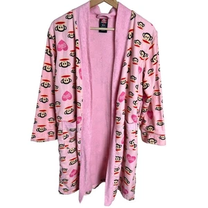 Paul Frank 10/12  “The Monkey” Bath Wrap/Robe Pink  - Picture 1 of 7