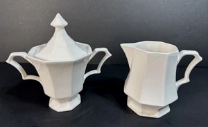 Nikko Colección Clásica Azúcar y Crema Set Blanco Octágono Japón Vintage - Imagen 1 de 20