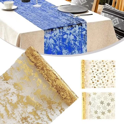 Sparkly Sequin Table For Runner for Wedding Party Tablecloth Linens Shiny Decor - Image 1 of 4