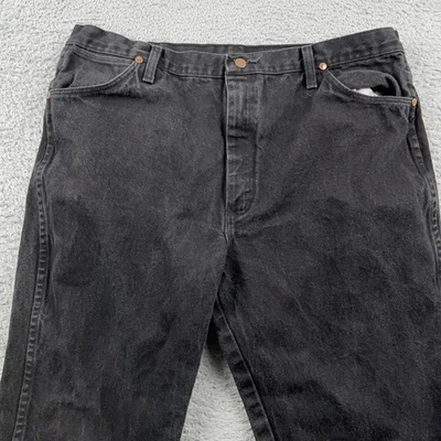 Jeans Wrangler Para Hombres 40x30 Negro 936WBK Corte Vaquero Calce Ajustado Pierna Recta Denim Foto 1 de 4