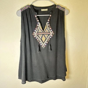 Ulla Johnson boho embroidered knit silk tent tank size 8/med - Picture 1 of 9