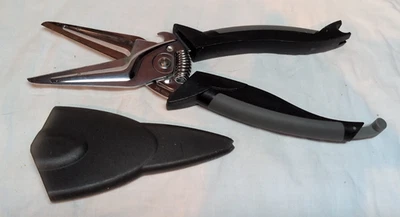 Pampered Chef Professional Shears 14C w/ Sheath Kitchen spring lock Scissors - Image 1 of 4