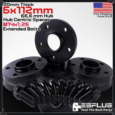 4 peças espaçador central cubo 20 mm BMW 5x112mm 66,6 mm ajuste 1-8/I/M/X-Series etc. - Imagem 1 de 4