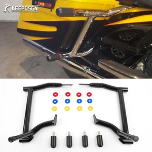 Protectores de alforja de 1 1/4" Street Glide para Harley 2009-2023 barras de choque volcadas - Imagen 1 de 13