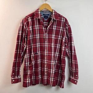 Y2K Tommy Jeans Button Down Hemd rot kariert Herren Größe L Tommy Hilfiger - Bild 1 von 8