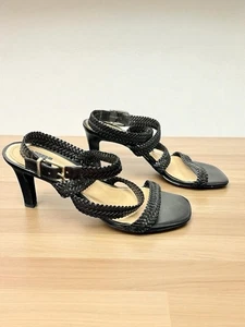 White House Black Market Braided Wrap Criss Cross High Heel Sandals US Size 9M - Picture 1 of 11