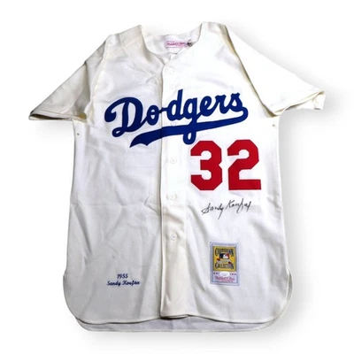 Sandy Koufax Signed Autographed M&N Jersey Brooklyn Dodgers 1955 JSA YY54640 - Image 1 of 4