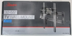 Rocketfish - Neigbare TV Wandhalterung für die meisten 32"-55" Fernseher - Schwarz - Bild 1 von 3