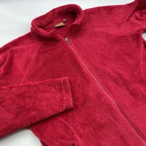 Merrell Jacket Plush Fleece Full Zip Red Collar Womens Size XL - Picture 1 of 8