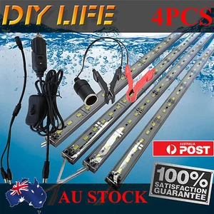 4X12V Waterproof Cool White 5630 Led Strip Lights Bars Camping Boat Car Caravan - Picture 1 of 12