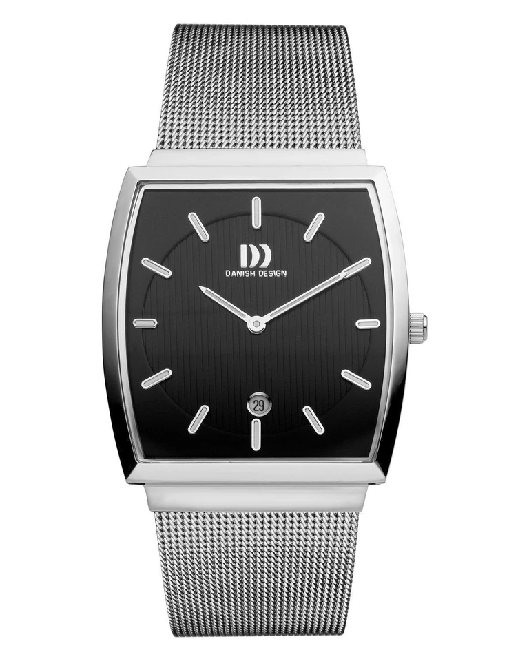 Danish Design IQ63Q900 Black Dial Stainless Steel Rectangle Quartz Men's Watch - Image 1 of 1