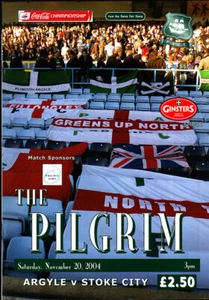 2004/05 PLYMOUTH ARGYLE V STOKE CITY 20-11-2004 CHAMPIONSHIP - Picture 1 of 1