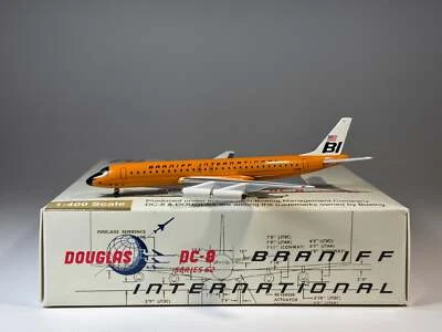 Aeroclassics 1:400 Braniff Douglas DC-8-62 N1809E Orange Jellybean ACN1809E - Image 1 of 2