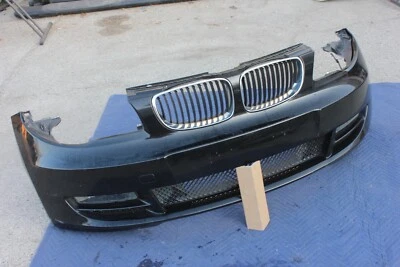 08-13 1 SERIES FRONT BUMPER ASSEMBLY GRILLE FOG LIGHT BRACKETS FACTORY OEM BLACK - Image 1 of 4